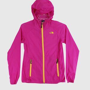 The North Face Womens Pink Hooded Winkdbreaker Lightweight Jacket S